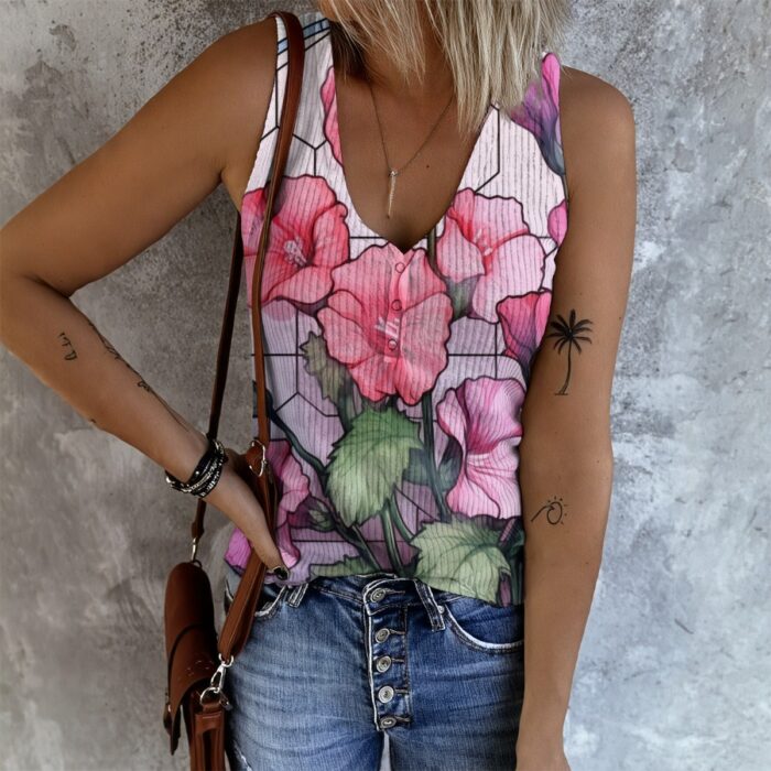 All-Over Print Anni's Button Vest – Image 1